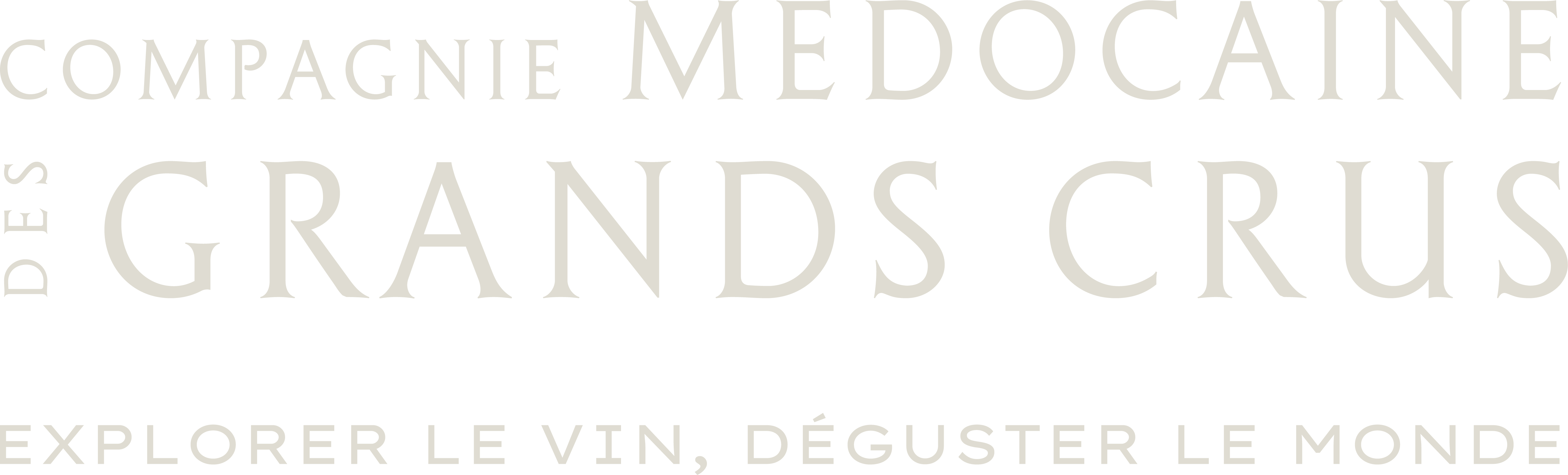 Logo avec slogan Compagnie Médocaine des Grands Crus